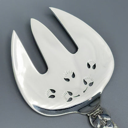 Estate Georg Jensen Sterling Silver "Cactus" Pattern Pierced Pastry Server
