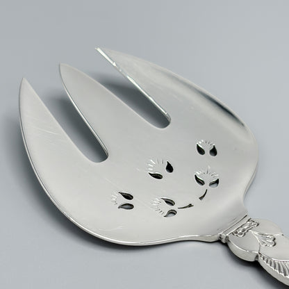 Estate Georg Jensen Sterling Silver "Cactus" Pattern Pierced Pastry Server