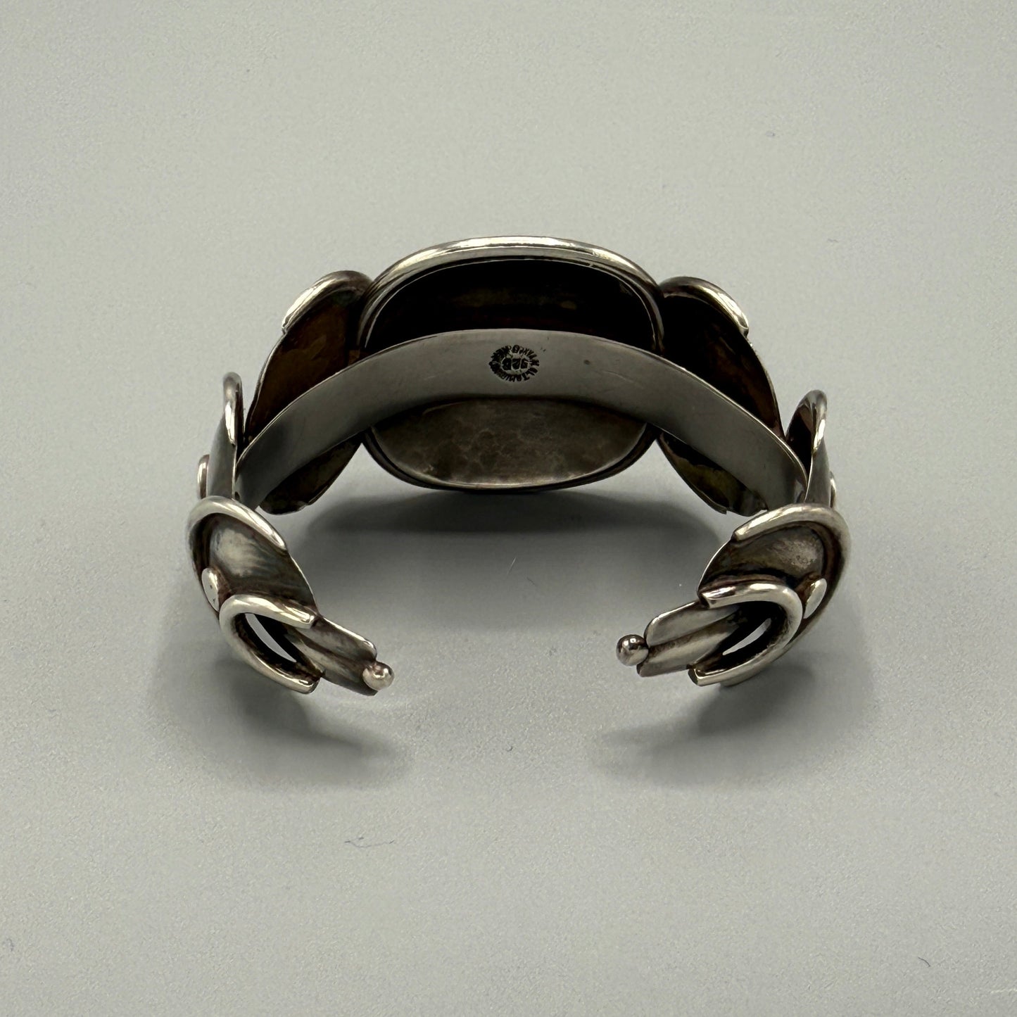 Estate Taxco Mexico Manuel Altamirano Sterling Silver Armadillo Cuff Bracelet