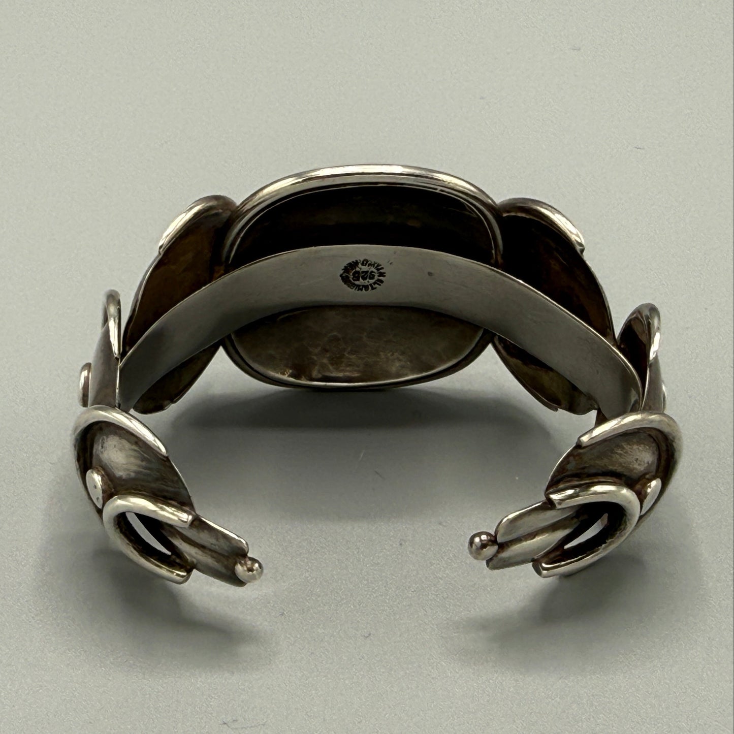 Estate Taxco Mexico Manuel Altamirano Sterling Silver Armadillo Cuff Bracelet