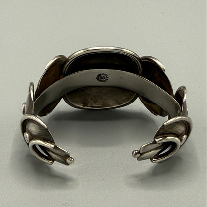 Estate Taxco Mexico Manuel Altamirano Sterling Silver Armadillo Cuff Bracelet