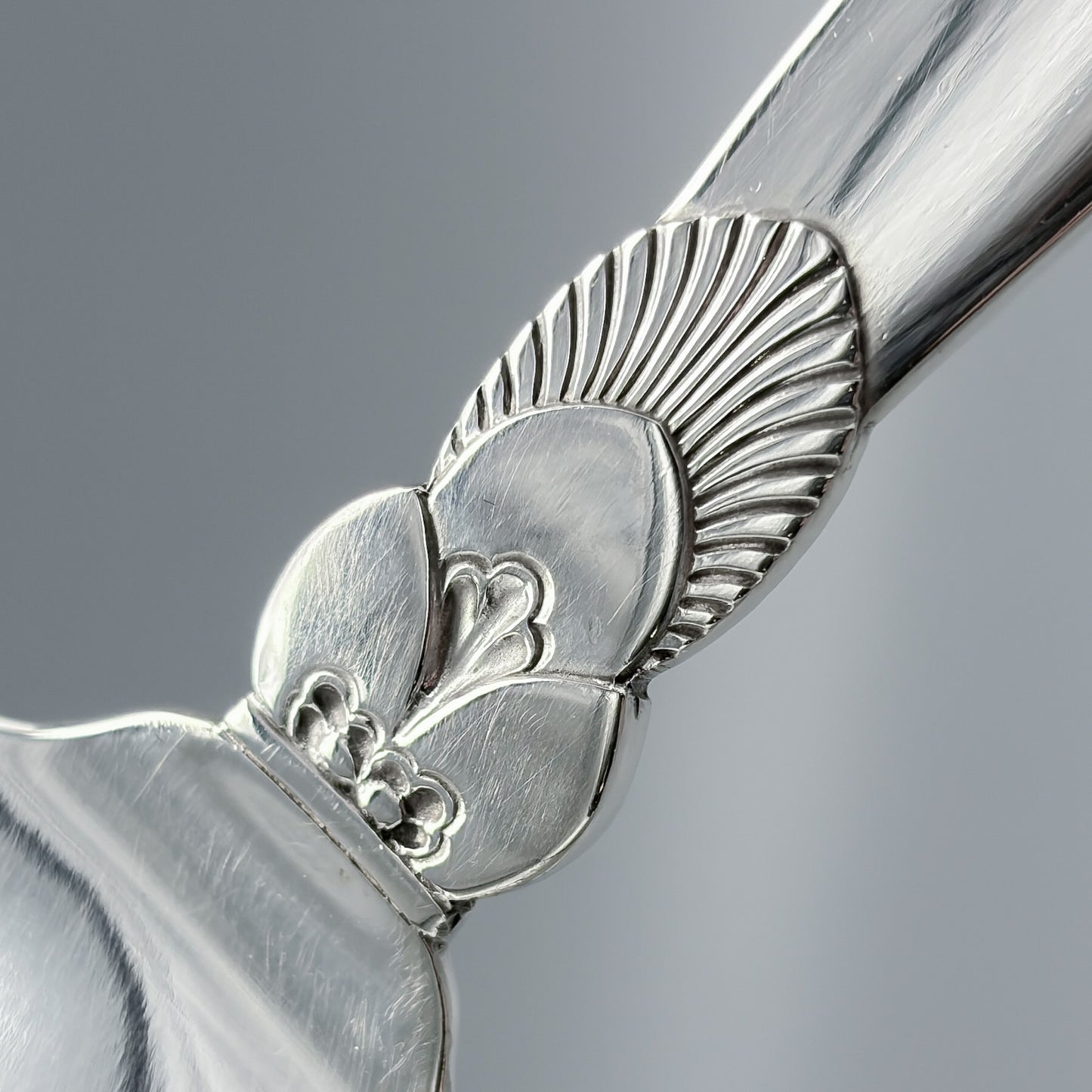 Estate Georg Jensen Sterling Silver "Cactus" Pattern Pastry Server