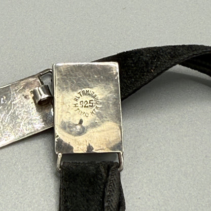 Estate Taxco Mexico Manuel Altamirano Sterling Silver on Velvet Armadillo Necklace