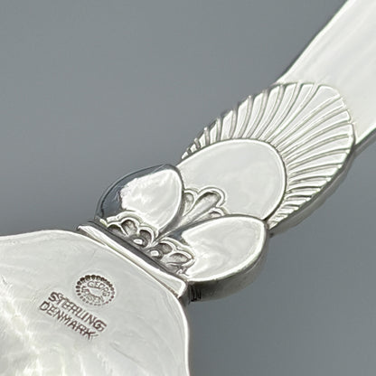 Estate Georg Jensen Sterling Silver "Cactus" Pattern Pastry Server