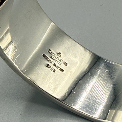 Estate Franz Hingelberg Sterling Silver Oval Cuff Bangle
