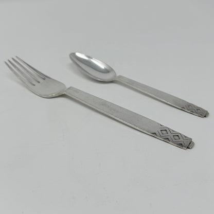 Estate Sterling Silver "Mayan" by Georg Jensen Service of 12