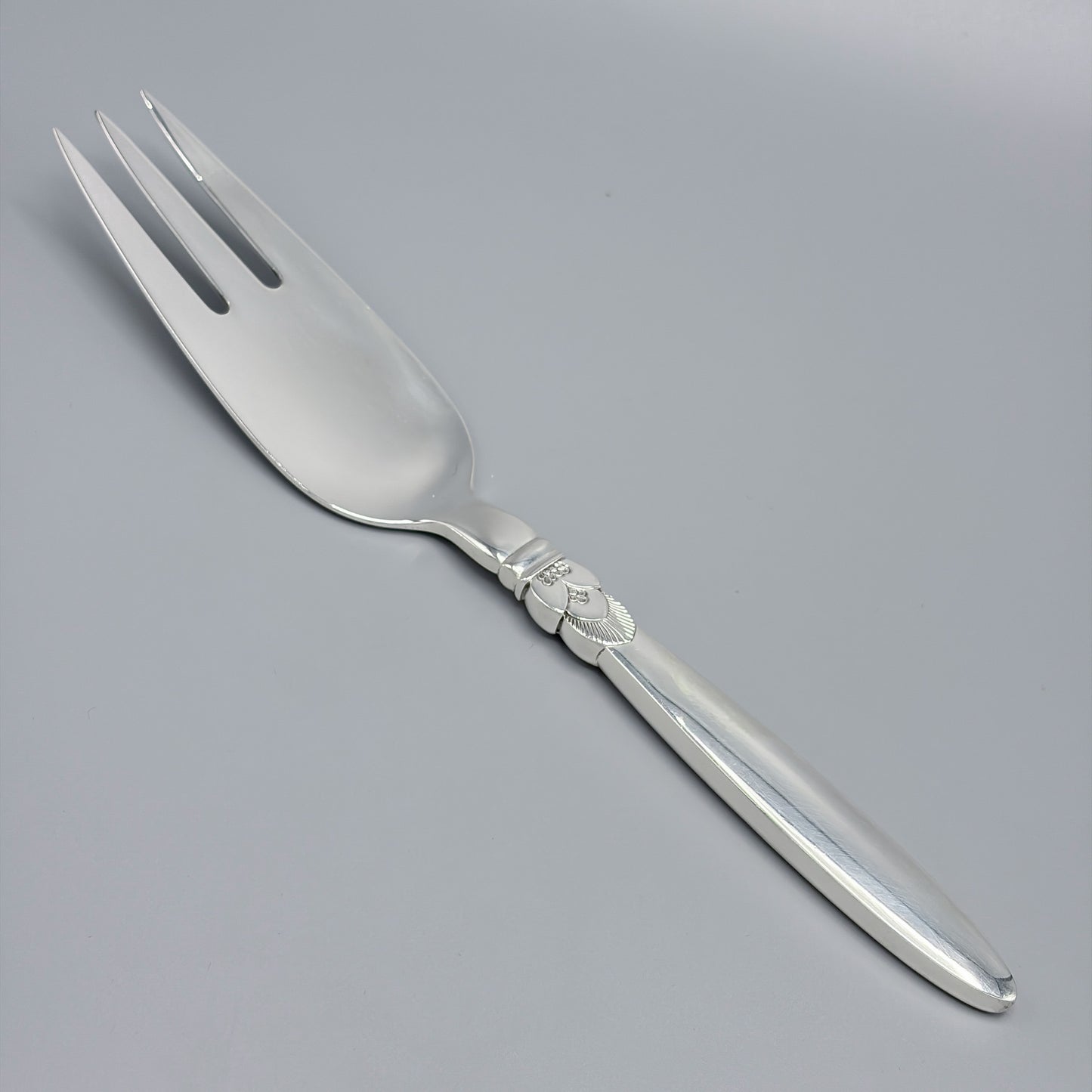 Estate Georg Jensen "Cactus" Pattern Shellfish Serving Fork
