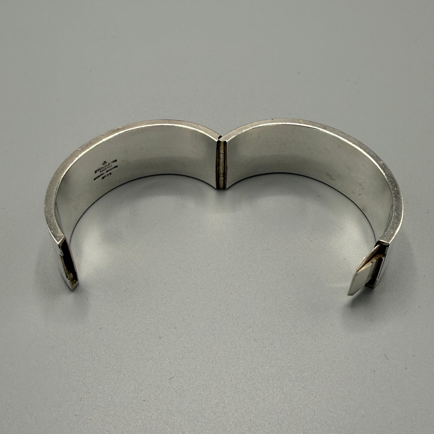 Estate Franz Hingelberg Sterling Silver Oval Cuff Bangle