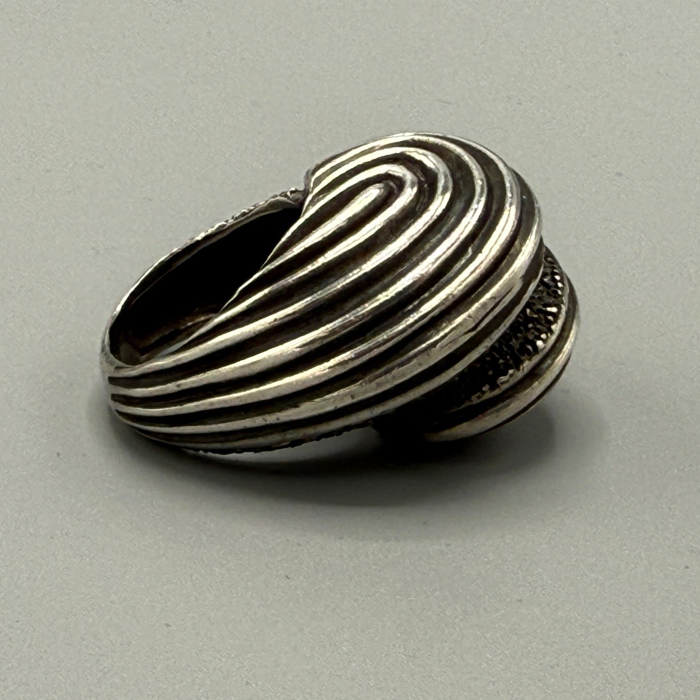 Estate Sterling Silver Snail Shell Ring