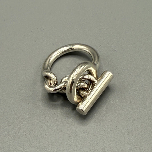 Estate Hermes Sterling Silver Ring Croisette Large