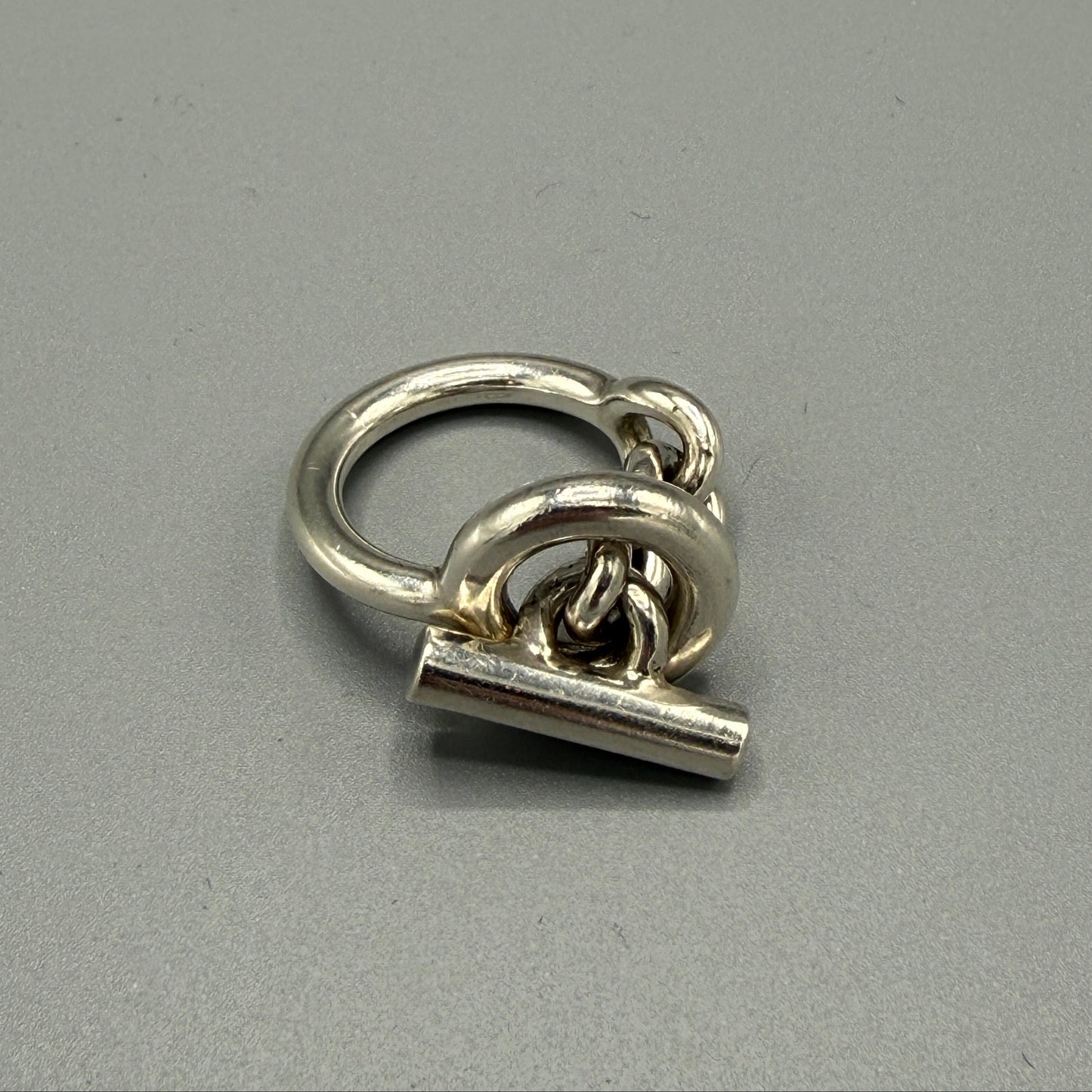 Estate Hermes Sterling Silver Ring Croisette Large