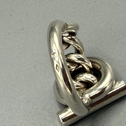 Estate Hermes Sterling Silver Ring Croisette Large