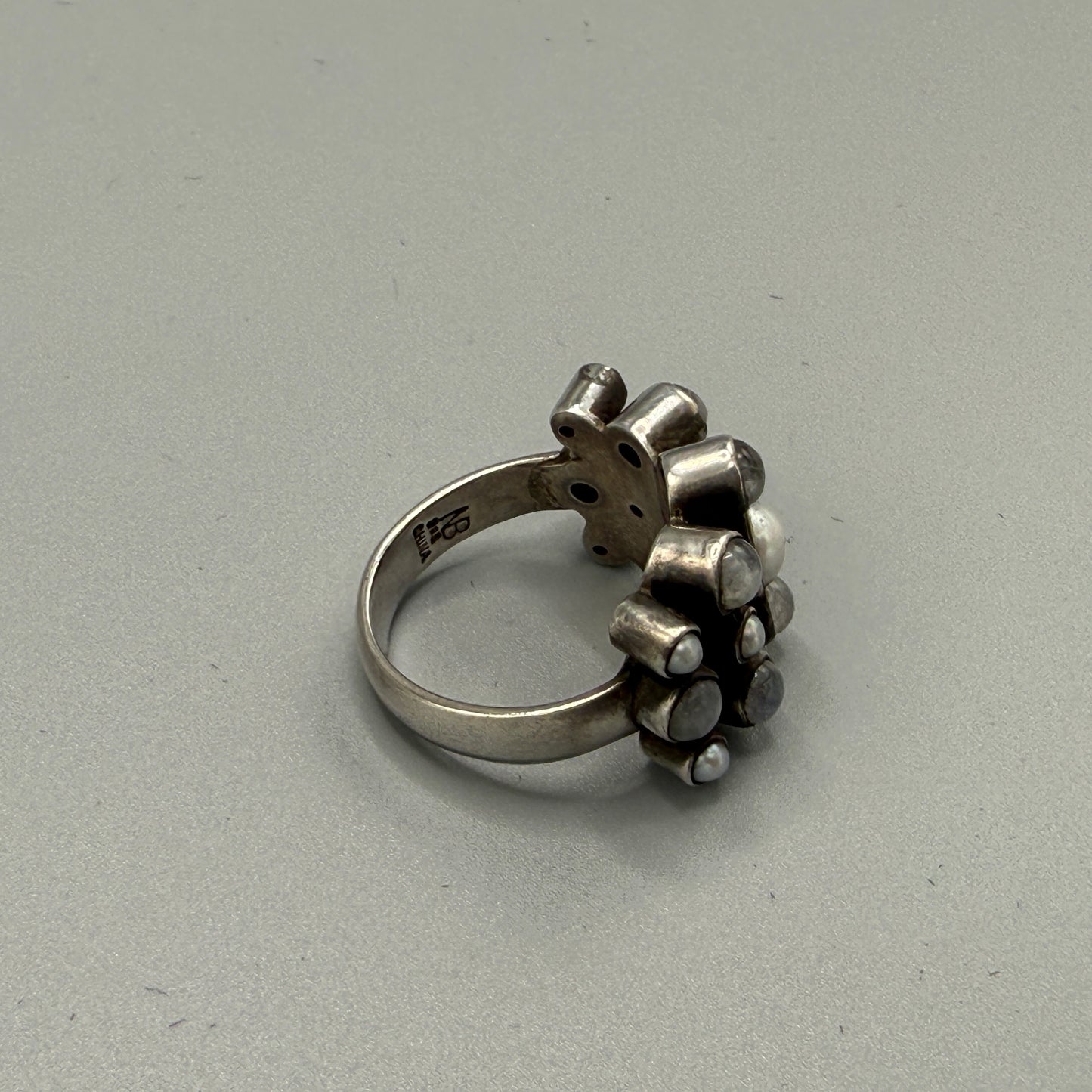 Estate Sterling Silver Moonstone Ring