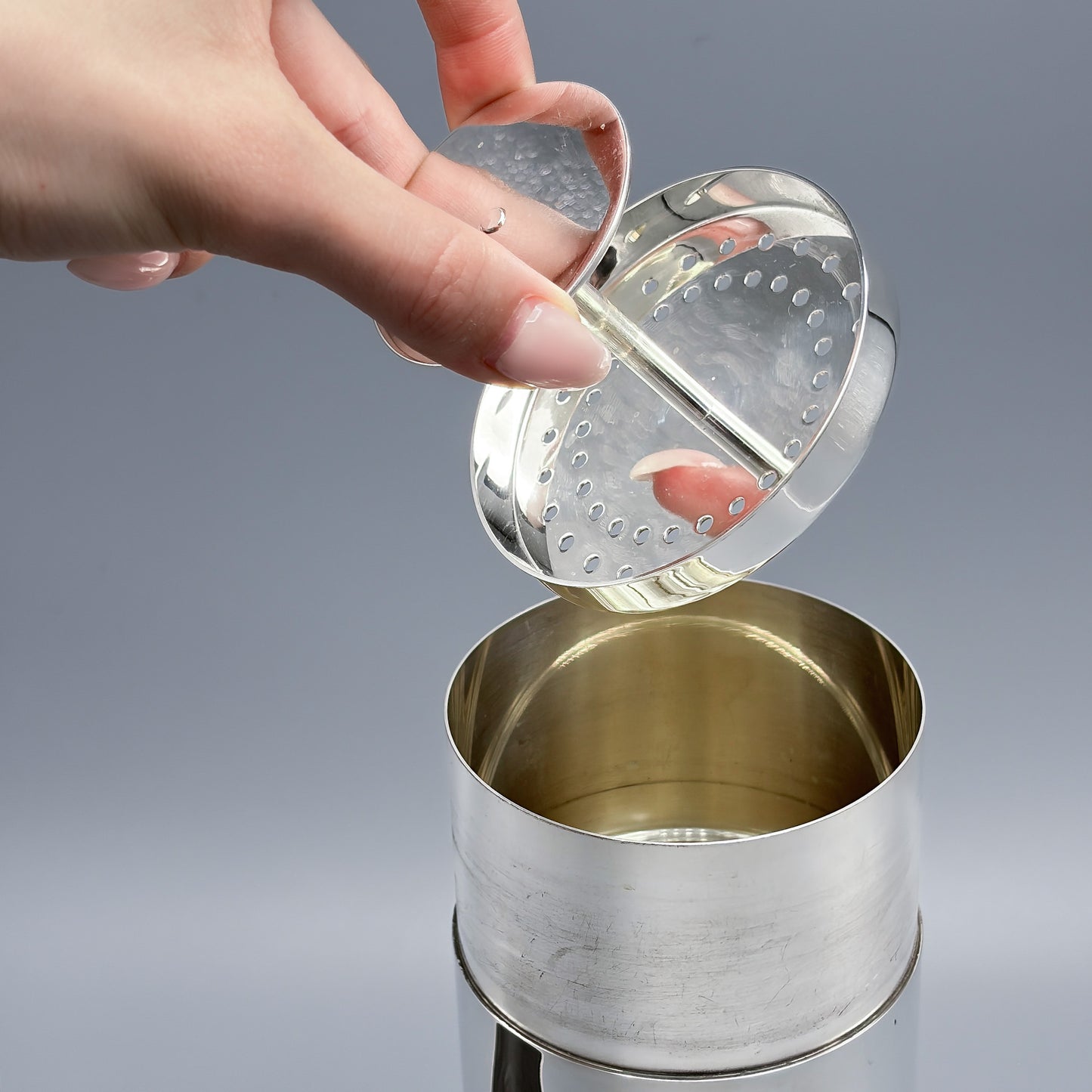 Estate Sterling Silver Cocktail Shaker or Tumbler by Stelton Denmark