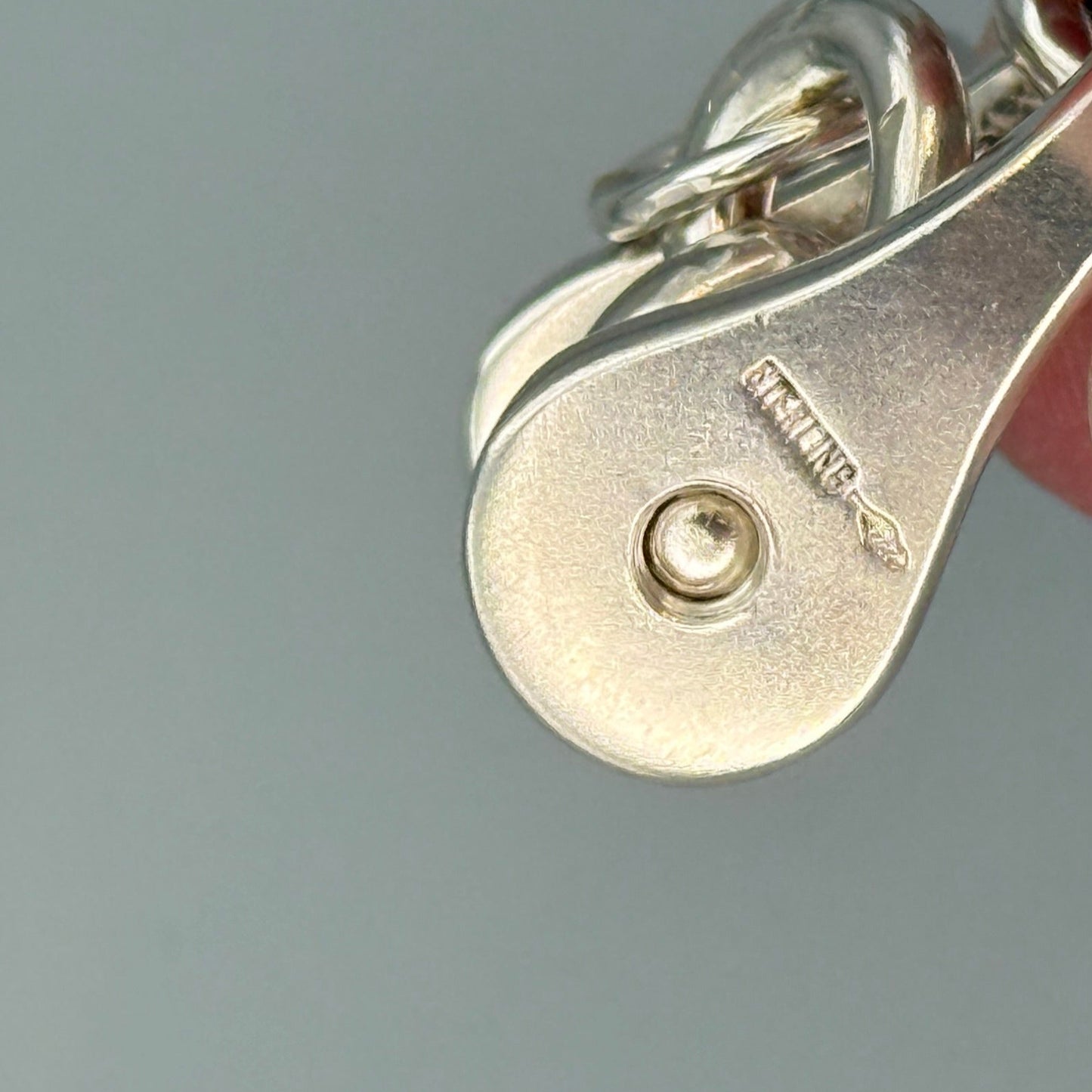 Estate Sterling Silver Small Horsebit Bracelet