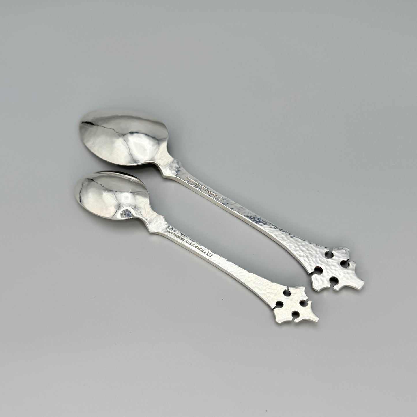 Estate Old Newbury Crafters Sterling Silver Hand Wrought "Crusaders" Pattern