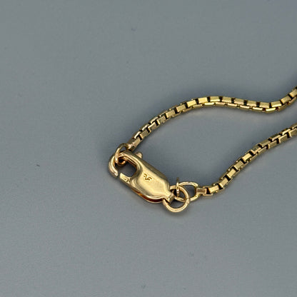 Estate 14 KT Gold Box Chain Necklace