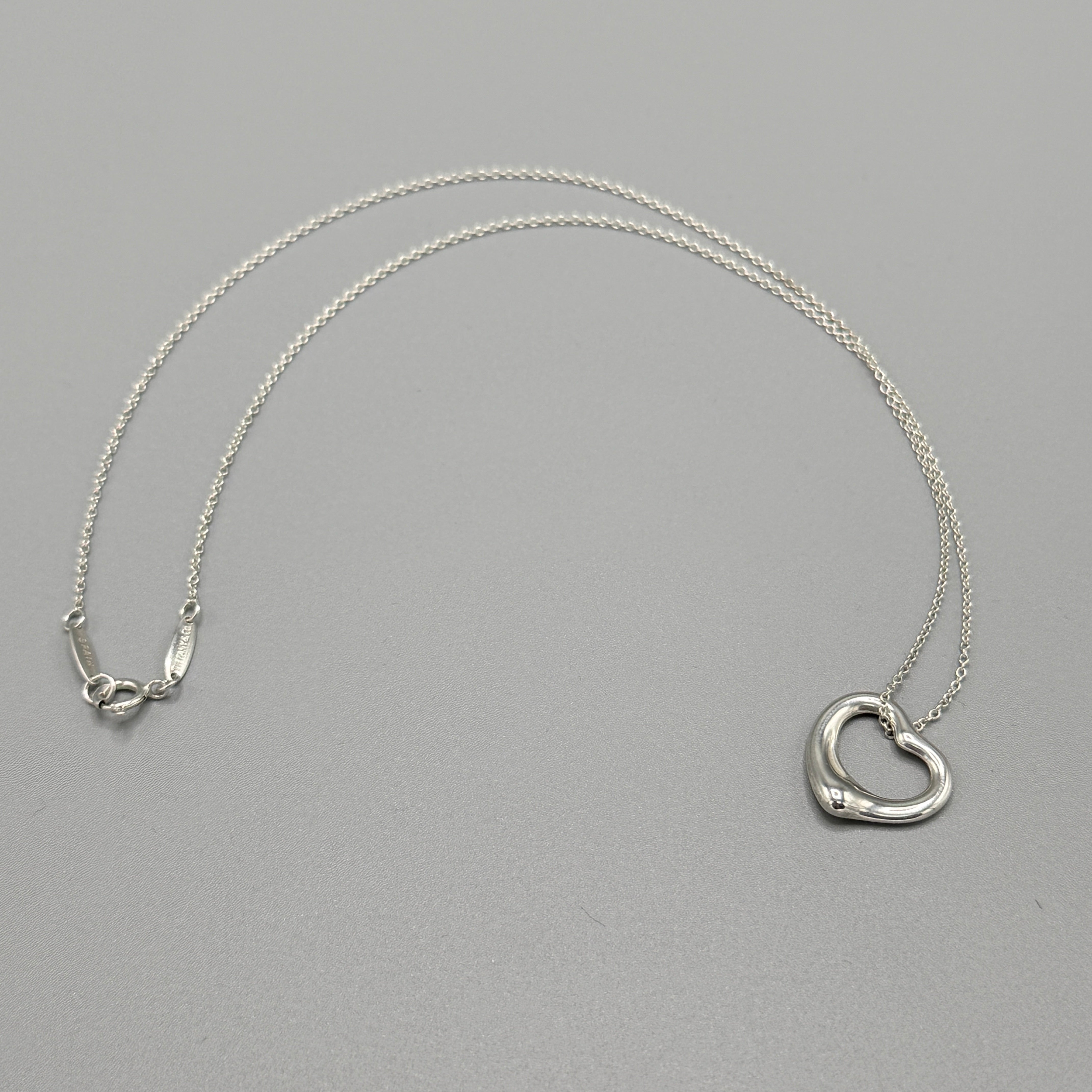 Estate Tiffany & Co. Open Heart Necklace by Elsa Peretti – Gallery 925