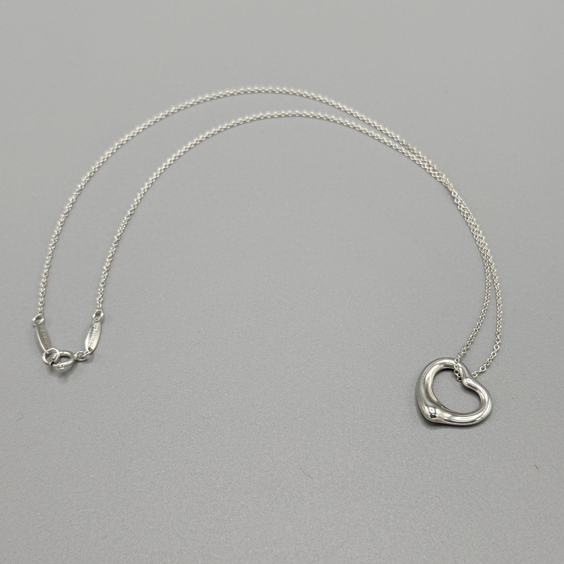 Estate Tiffany Open Heart Necklace by Elsa Peretti – Gallery 925