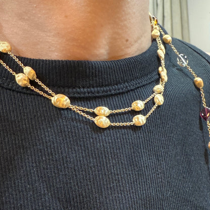 Estate Marco Bicego 18K Yellow Gold Bean Chain Necklace