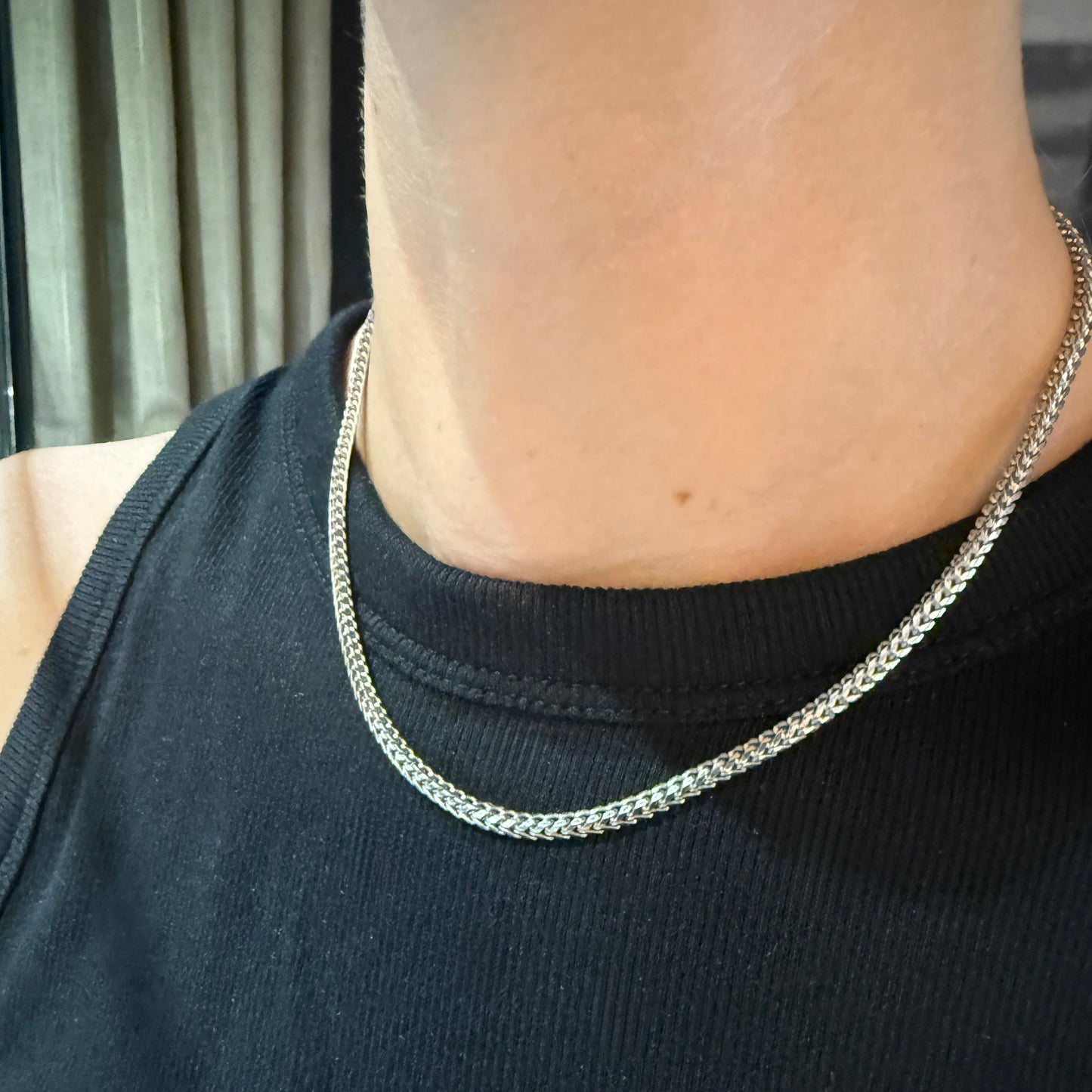Estate Sterling Silver Snake Chain Necklace