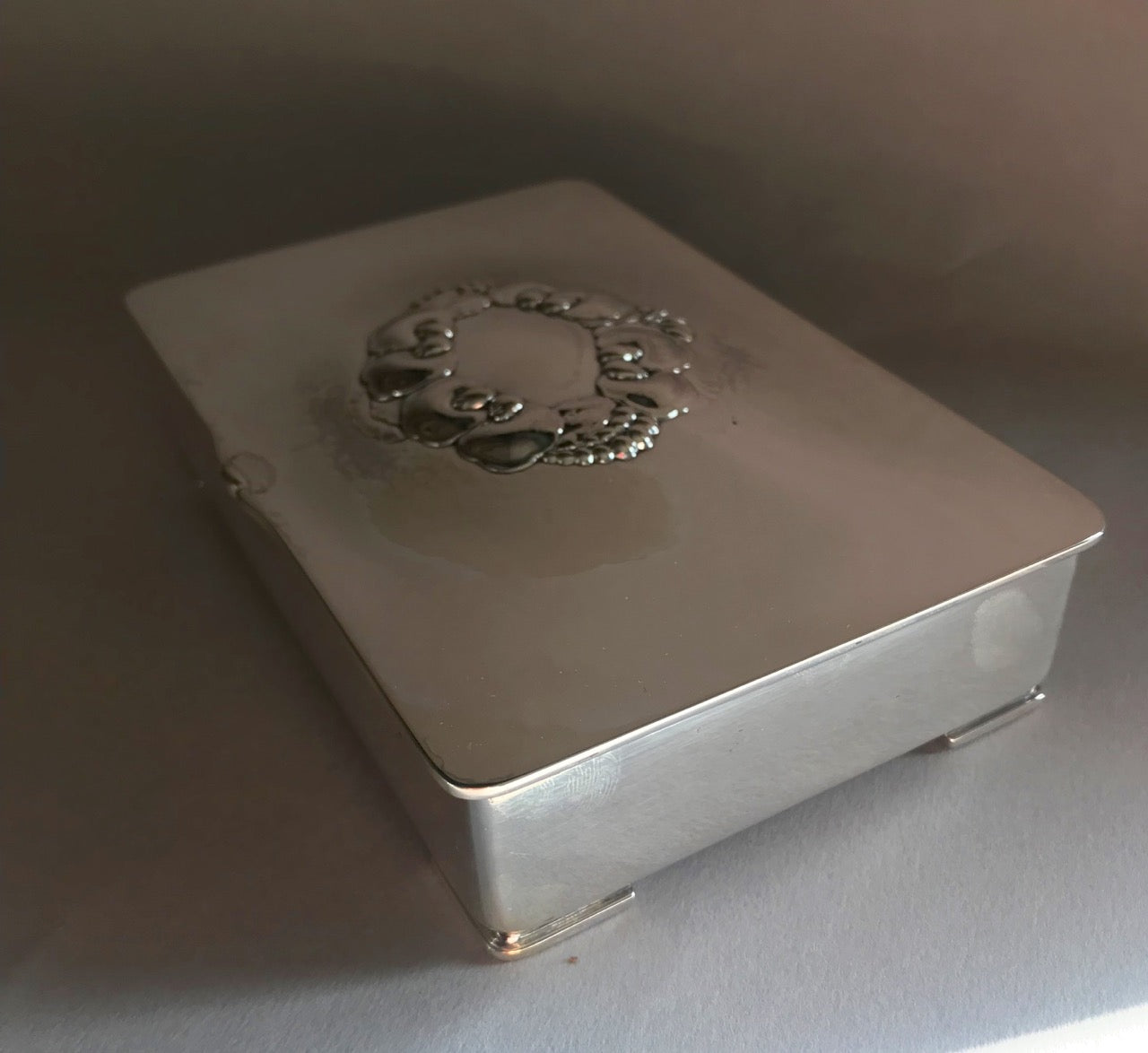 Georg Jensen Sterling Silver Keepsake Box No. 507B by Gundorph Albertus