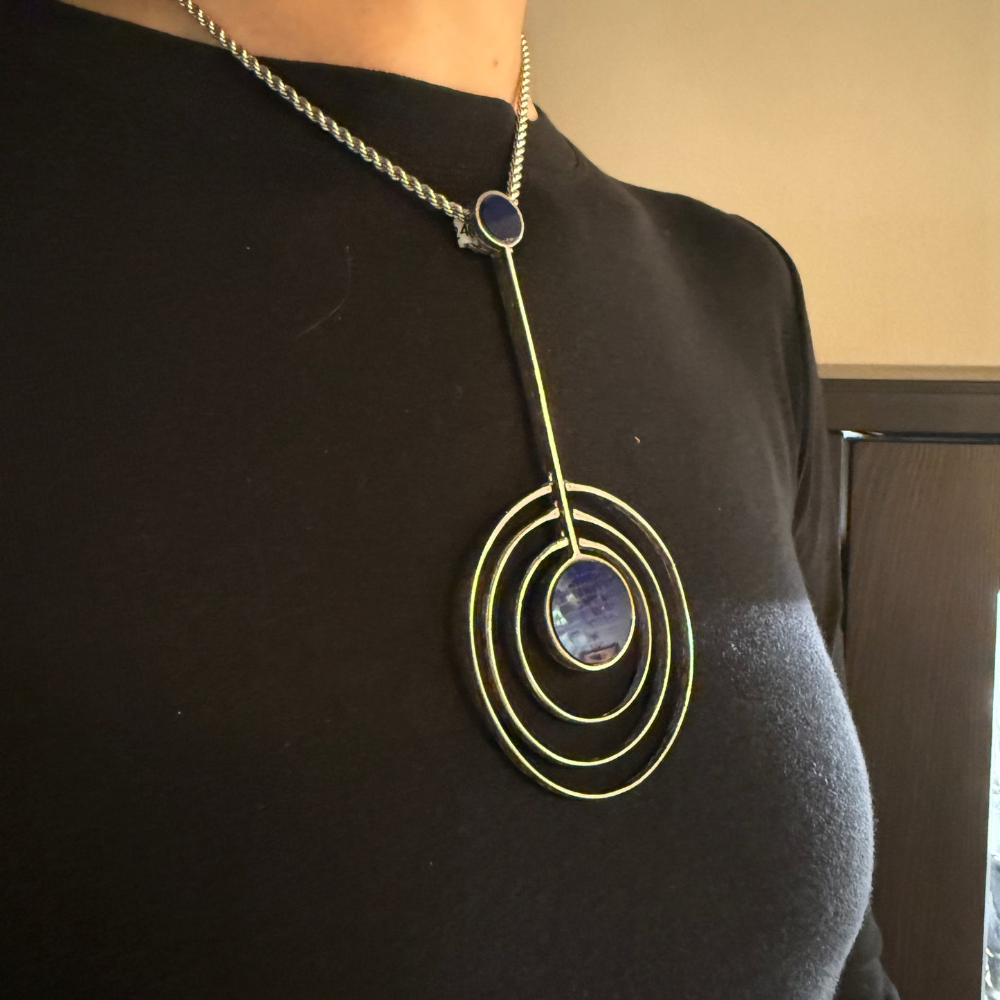 Estate Sterling Silver Rope Chain Necklace