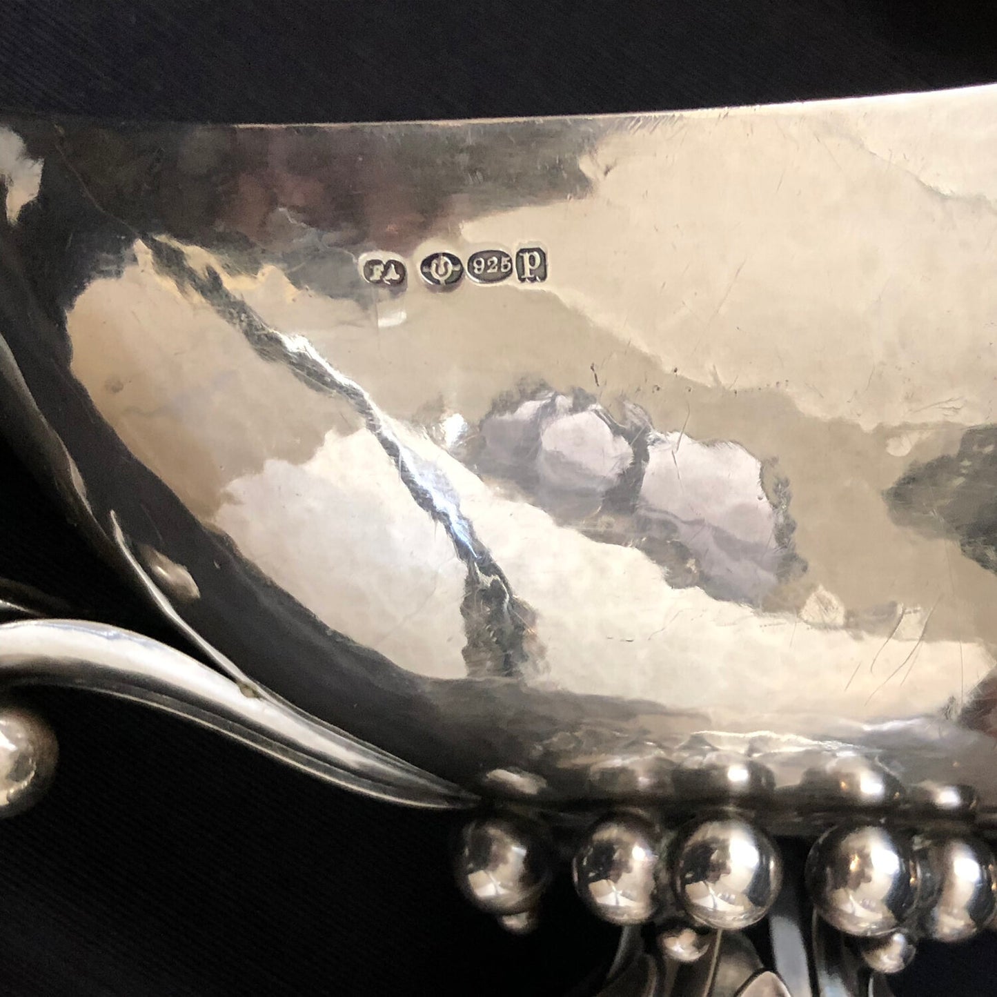 Georg Jensen Sterling Sauce Boat with English Import Marks from 1910