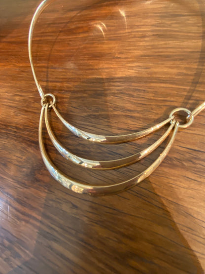 Estate Hans Hansen 14K Gold Modernist Neck Ring