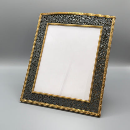 Estate Jade and Antique Bronze Picture Frame