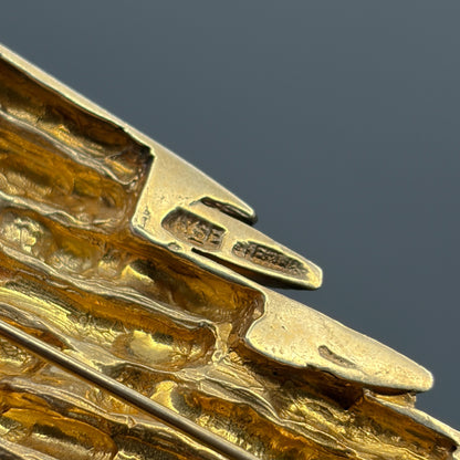 Estate Sterling Silver Vermeil Brooch by N.E. Sodermark