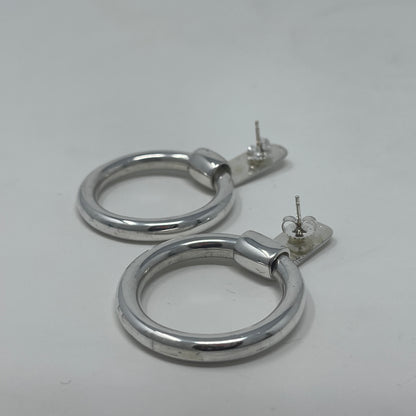 Estate Sterling Silver Puig Doria Circular Drop Post Earrings