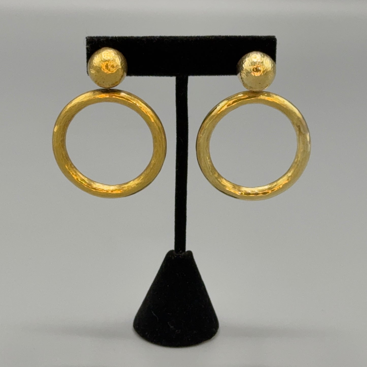 Estate Paloma Picasso for Tiffany & Co. 18k Yellow Gold Circle Drop Earrings
