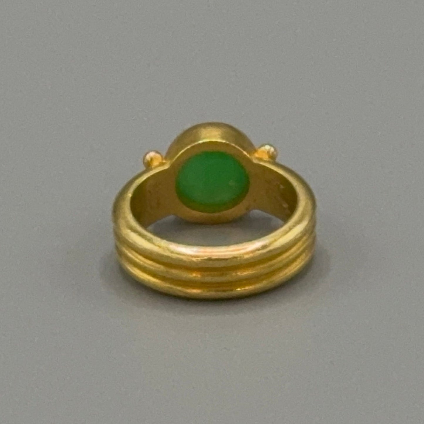 Estate Jadeite 22Kt Gold Ring by Peter Indorf