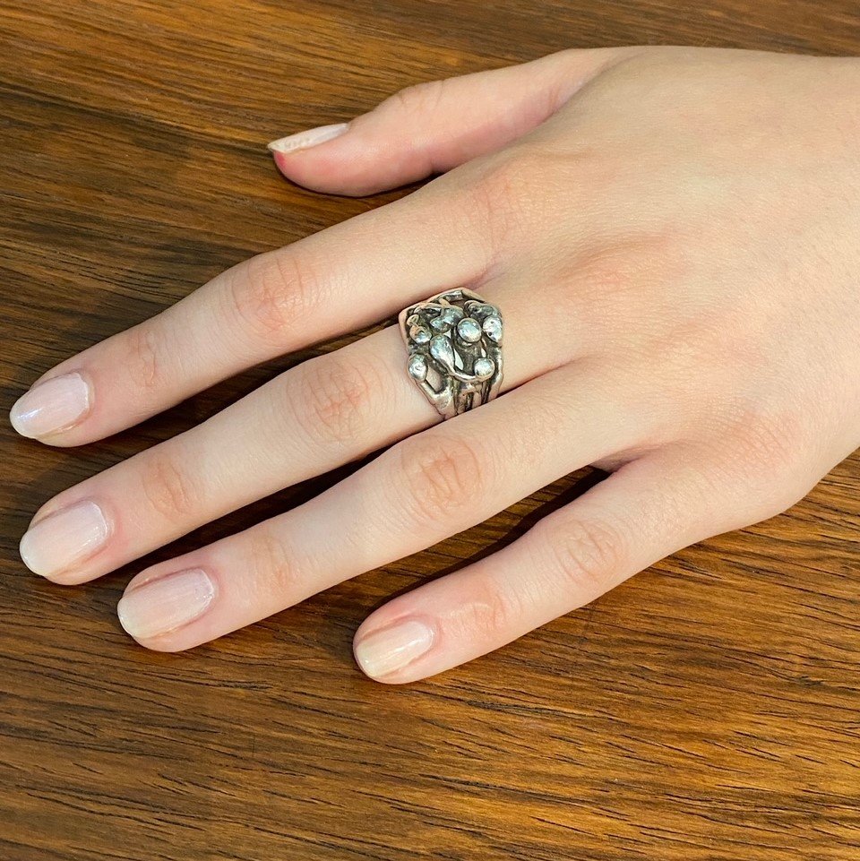 Sterling Silver Brutalist Ring