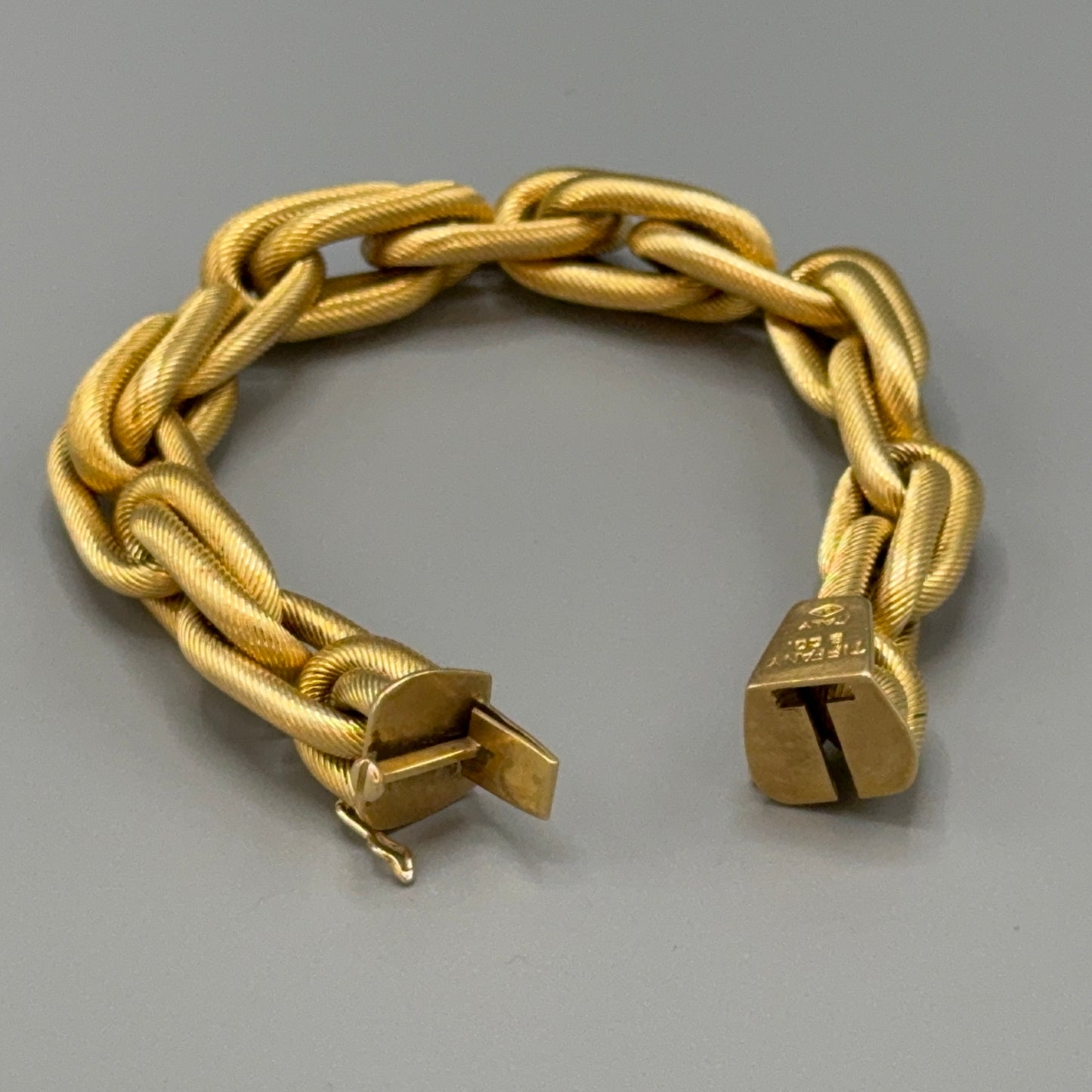 Estate 18KT Gold Tiffany & Co. Textured Twisted Bracelet