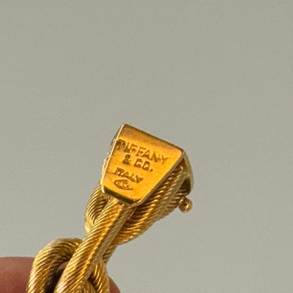 Estate 18KT Gold Tiffany & Co. Textured Twisted Bracelet