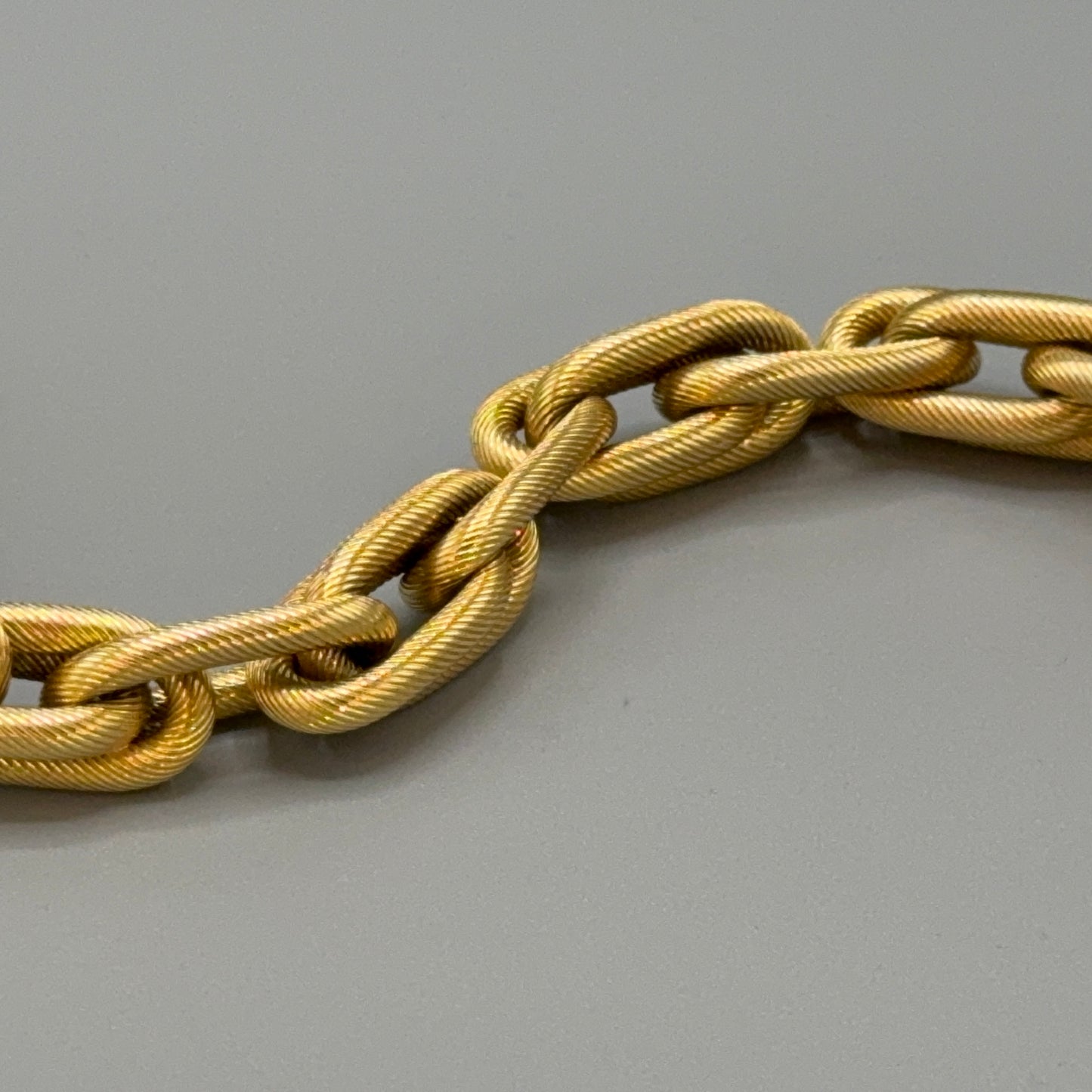 Estate 18KT Gold Tiffany & Co. Textured Twisted Bracelet