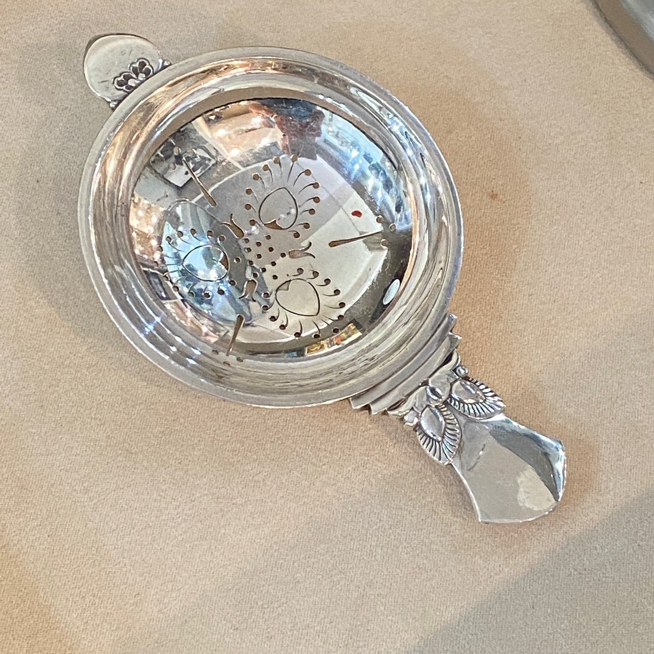 Estate Georg Jensen RARE Sterling Silver "Bittersweet" Tea Strainer by Gundorph Albertus