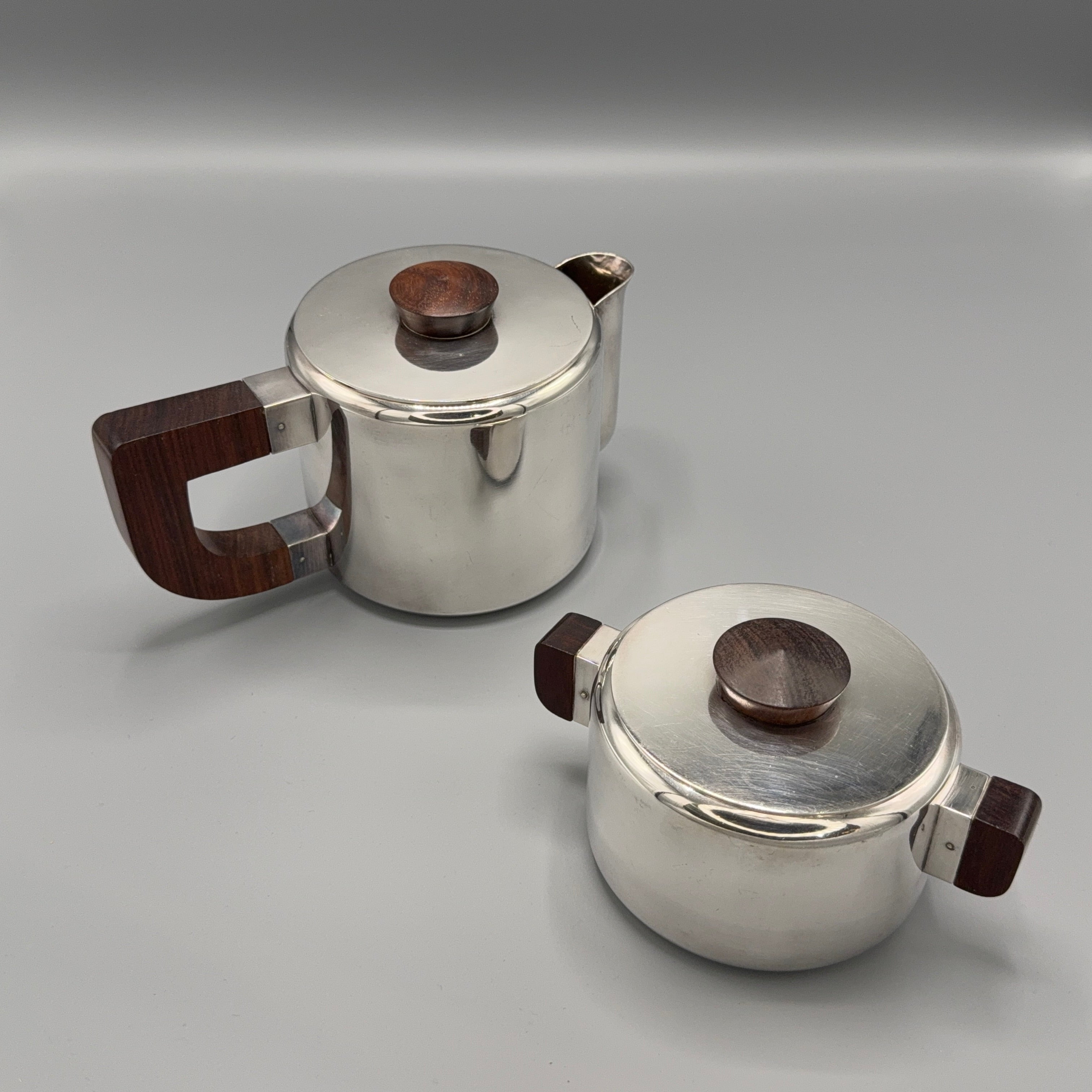 Estate Christofle Silver Plated Art Deco Tea Set by Luc Lanel