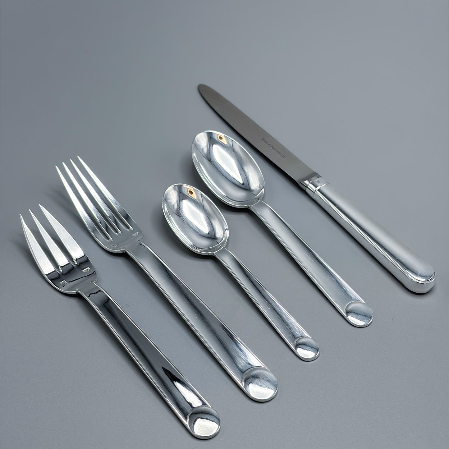 Sterling Silver Plated "Normandie" by Jean E. Puiforcat Service of 6