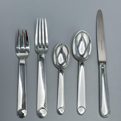 Sterling Silver Plated "Normandie" by Jean E. Puiforcat Service of 6