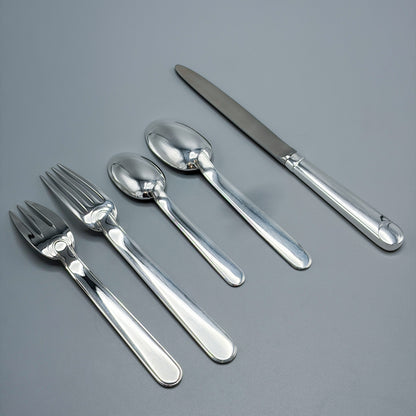 Sterling Silver Plated "Normandie" by Jean E. Puiforcat Service of 6