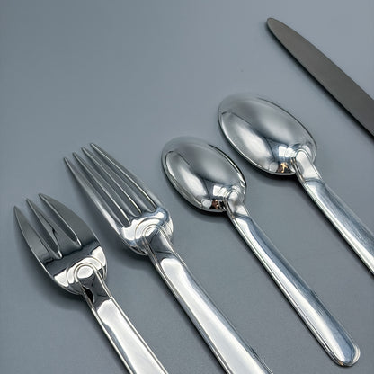 Sterling Silver Plated "Normandie" by Jean E. Puiforcat Service of 6