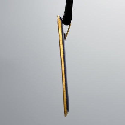Estate Matte  Enamel & Brass Pendant by Scholtz & Lammel