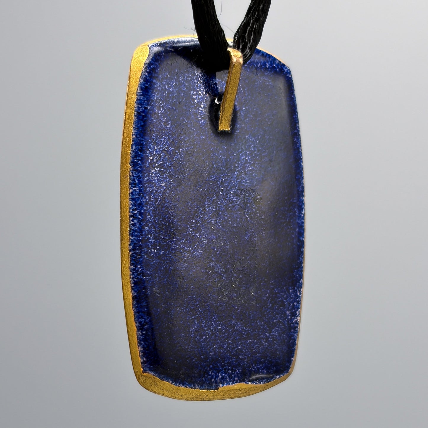 Estate Matte  Enamel & Brass Pendant by Scholtz & Lammel
