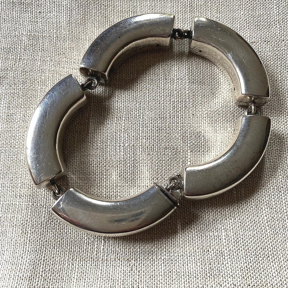 Estate Georg Jensen Modern Sterling Bracelet by Astrid Fog, Design No. 216