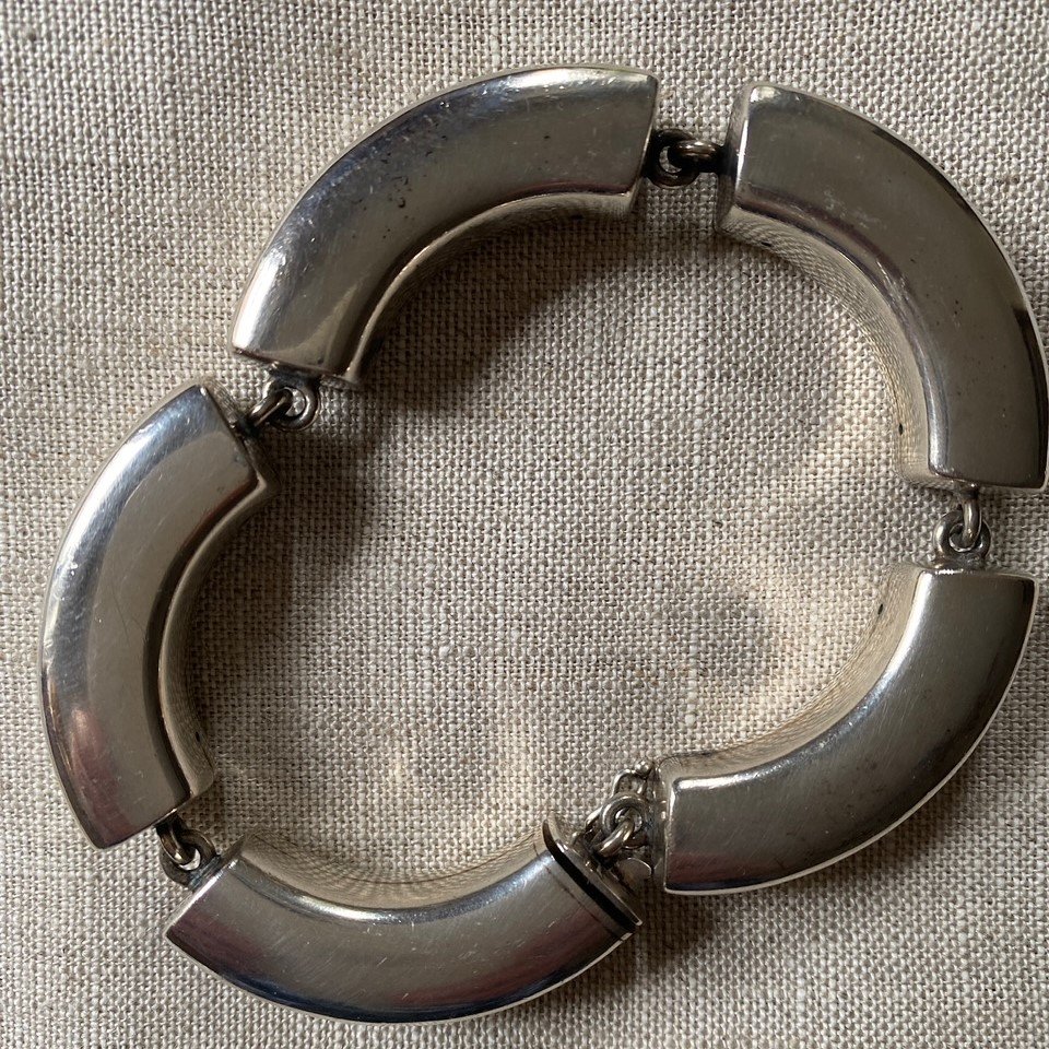 Estate Georg Jensen Modern Sterling Bracelet by Astrid Fog, Design No. 216