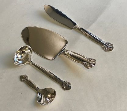 Estate Georg Jensen Sterling Silver Flatware in the "Bittersweet" Pattern Service for 12 with Serving Pieces (100 Pieces)