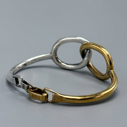 Estate Sterling Silver and Brass Knot Bracelet